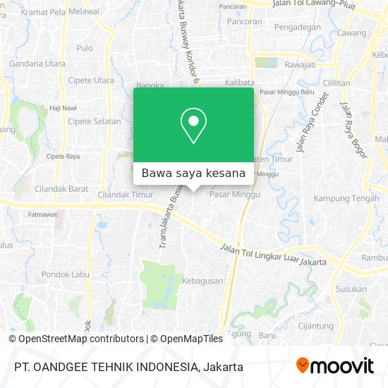 Peta PT. OANDGEE TEHNIK INDONESIA
