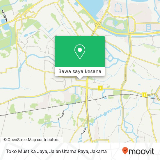 Peta Toko Mustika Jaya, Jalan Utama Raya