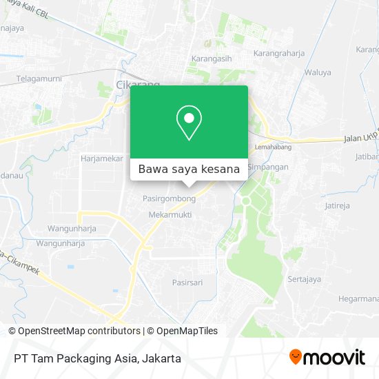 Peta PT Tam Packaging Asia