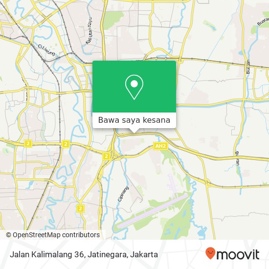 Peta Jalan Kalimalang 36, Jatinegara