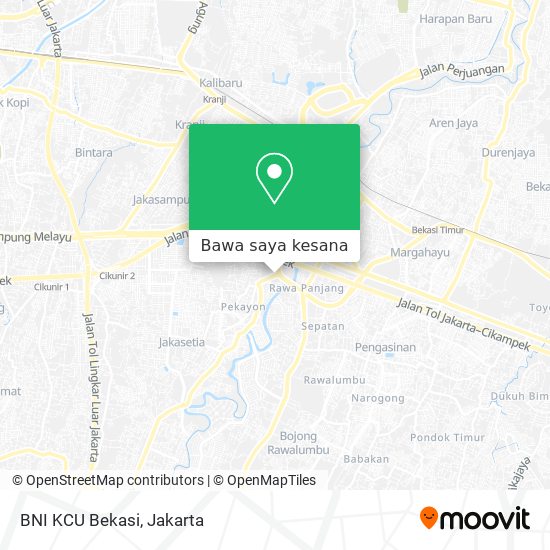 Peta BNI KCU Bekasi