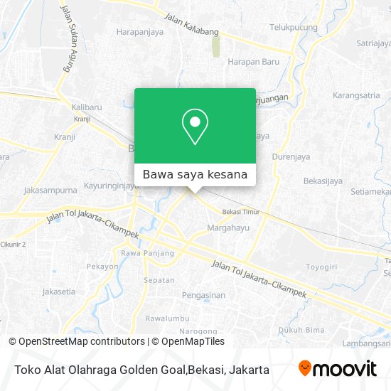 Peta Toko Alat Olahraga Golden Goal,Bekasi