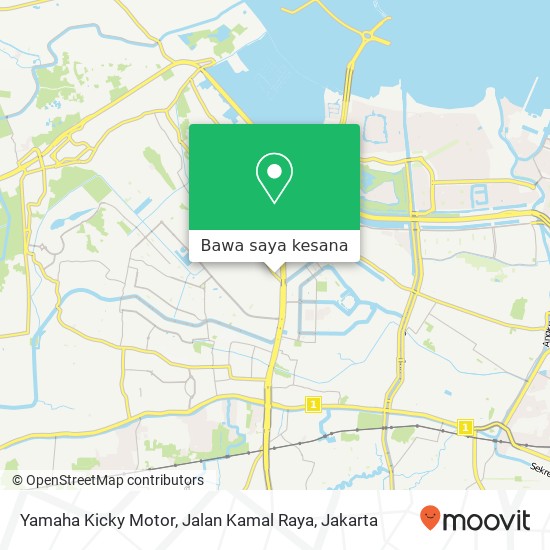 Peta Yamaha Kicky Motor, Jalan Kamal Raya