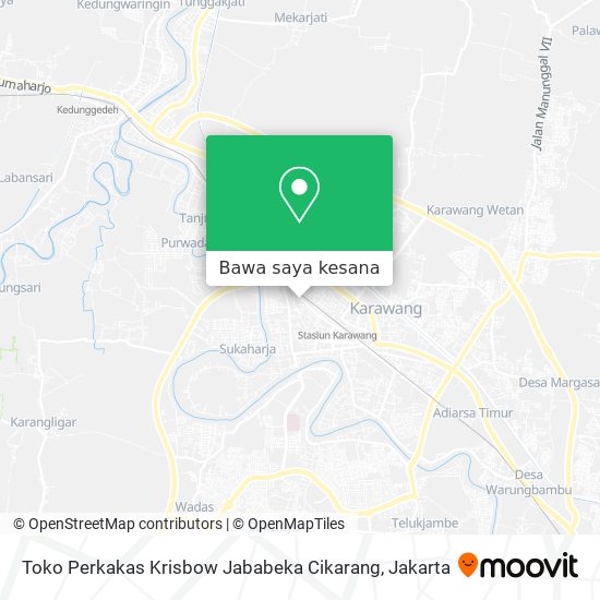 Peta Toko Perkakas Krisbow Jababeka Cikarang