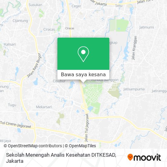 Peta Sekolah Menengah Analis Kesehatan DITKESAD