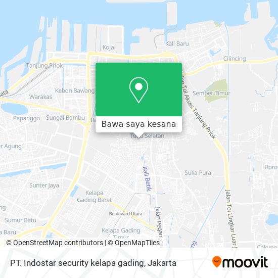 Peta PT. Indostar security kelapa gading