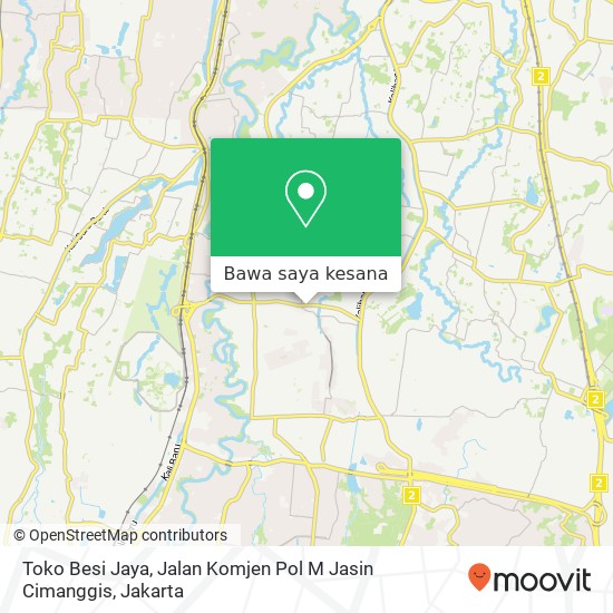 Peta Toko Besi Jaya, Jalan Komjen Pol M Jasin Cimanggis