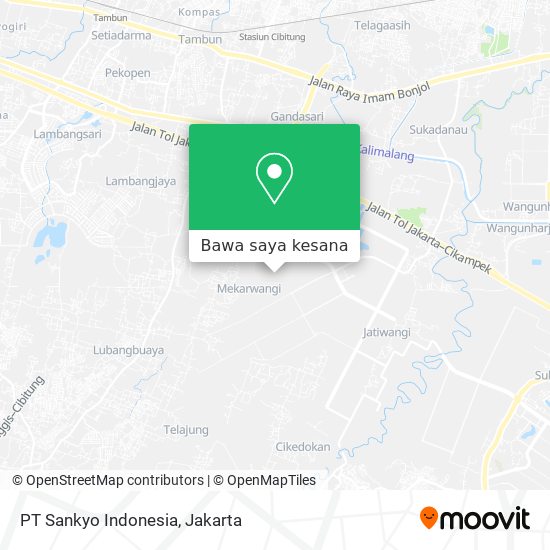 Peta PT Sankyo Indonesia