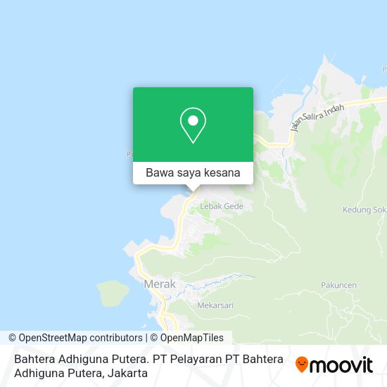 Peta Bahtera Adhiguna Putera. PT Pelayaran PT Bahtera Adhiguna Putera