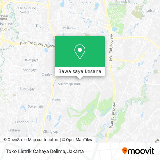 Peta Toko Listrik Cahaya Delima