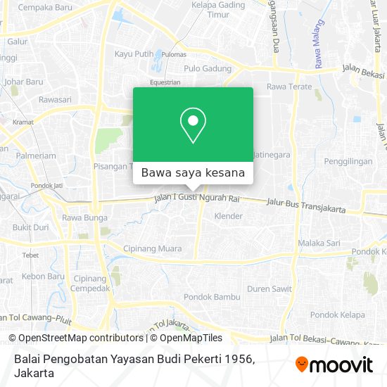 Peta Balai Pengobatan Yayasan Budi Pekerti 1956