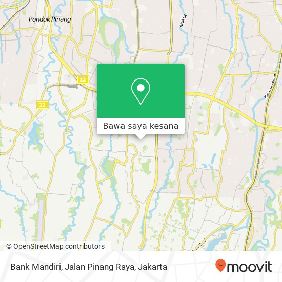 Peta Bank Mandiri, Jalan Pinang Raya