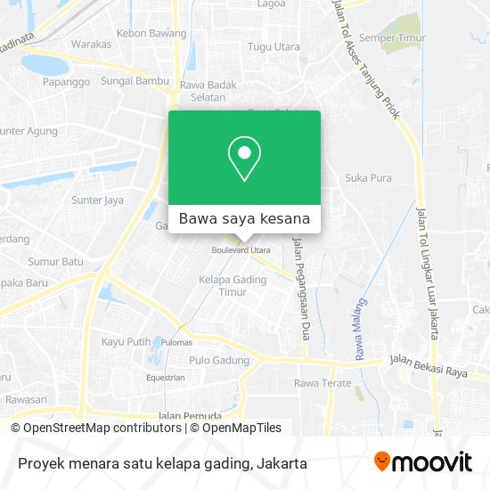 Peta Proyek menara satu kelapa gading