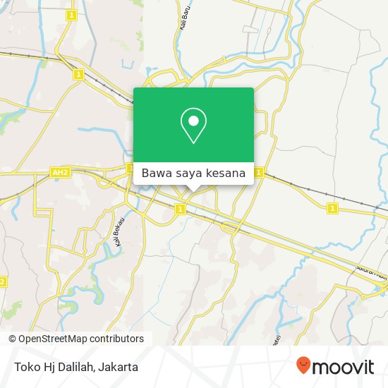 Peta Toko Hj Dalilah, Jalan Cut Meutia Bekasi Timur