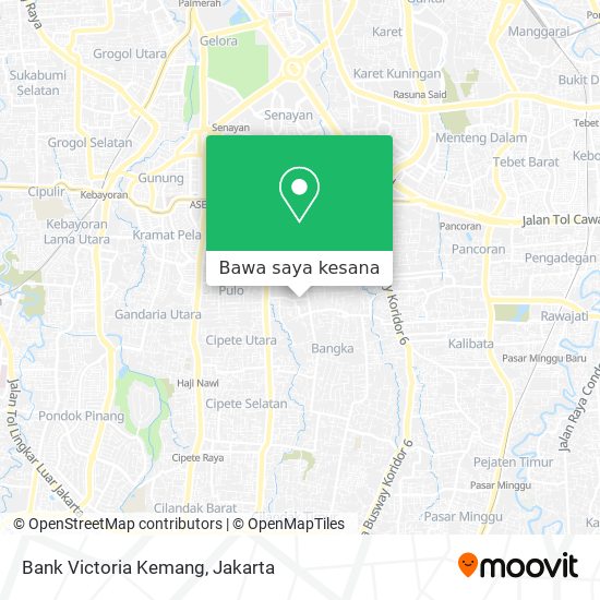 Peta Bank Victoria Kemang