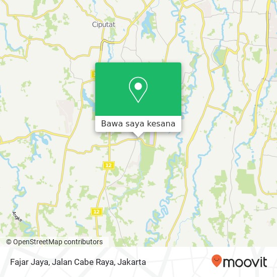 Peta Fajar Jaya, Jalan Cabe Raya