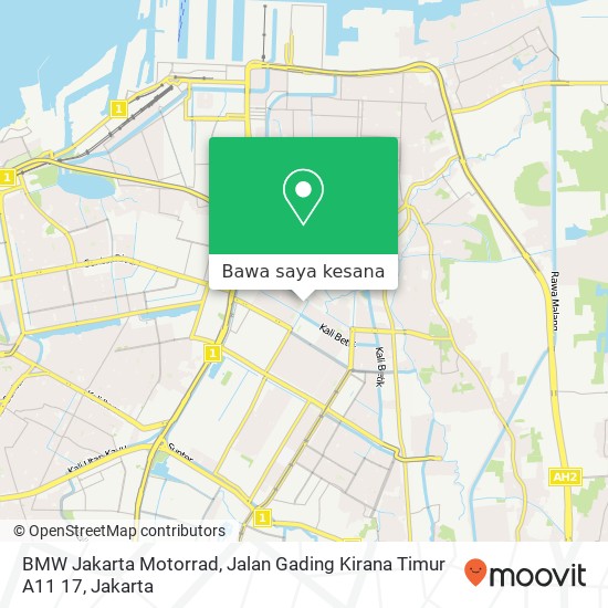 Peta BMW Jakarta Motorrad, Jalan Gading Kirana Timur A11 17