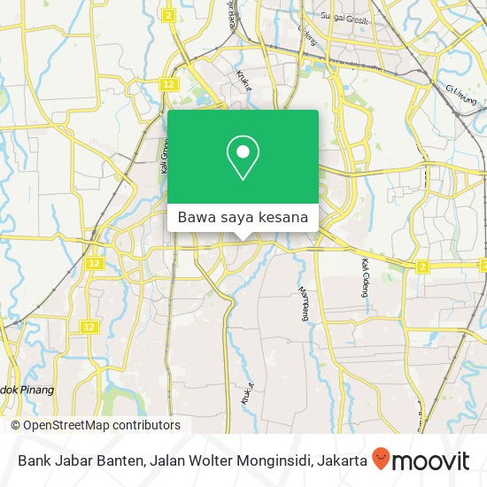 Peta Bank Jabar Banten, Jalan Wolter Monginsidi