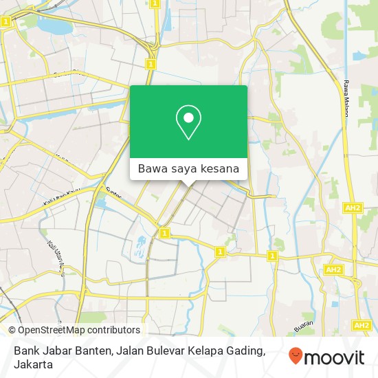 Peta Bank Jabar Banten, Jalan Bulevar Kelapa Gading