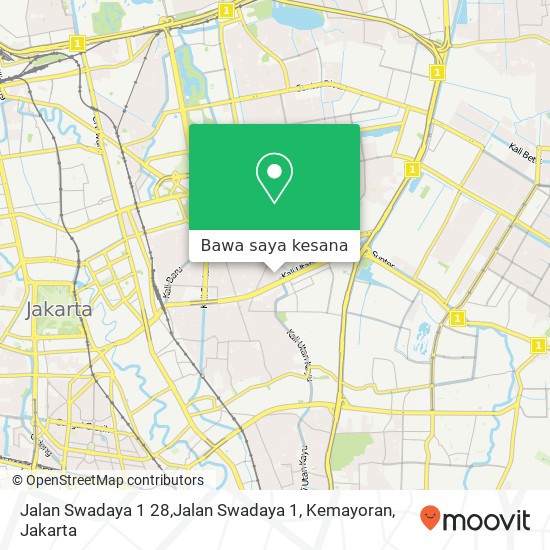 Peta Jalan Swadaya 1 28,Jalan Swadaya 1, Kemayoran