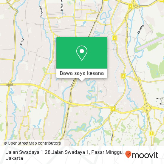 Peta Jalan Swadaya 1 28,Jalan Swadaya 1, Pasar Minggu