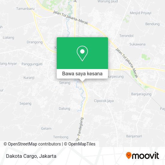 Peta Dakota Cargo, Jalan Raya Pandeglang Serang