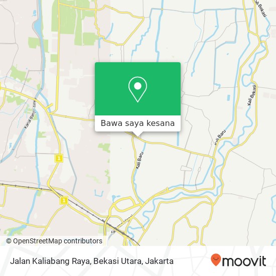 Peta Jalan Kaliabang Raya, Bekasi Utara