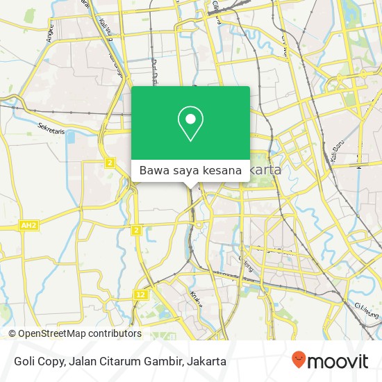 Peta Goli Copy, Jalan Citarum Gambir