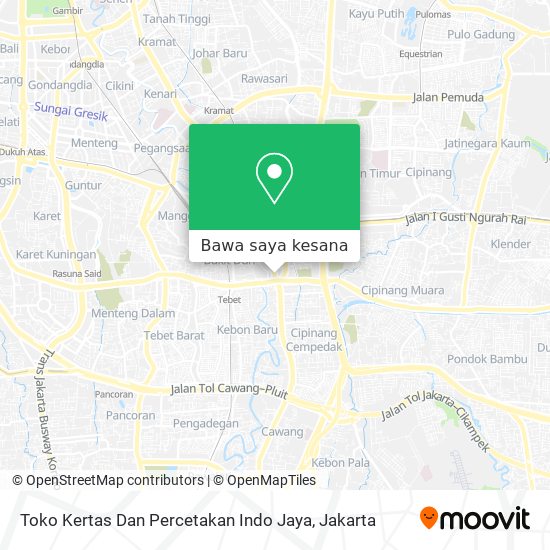 Peta Toko Kertas Dan Percetakan Indo Jaya
