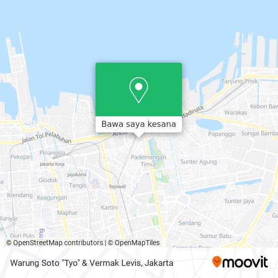 Peta Warung Soto "Tyo" & Vermak Levis
