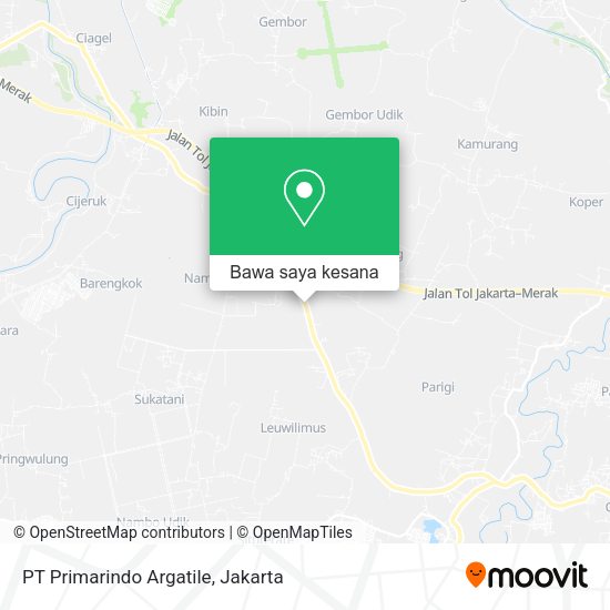 Peta PT Primarindo Argatile, Jalan Raya Serang