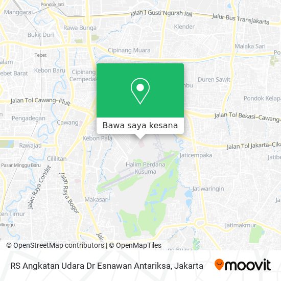 Peta RS Angkatan Udara Dr Esnawan Antariksa