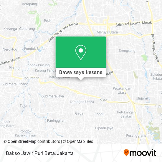 Peta Bakso Jawir Puri Beta