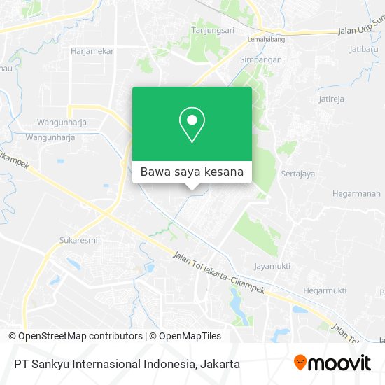 Peta PT Sankyu Internasional Indonesia