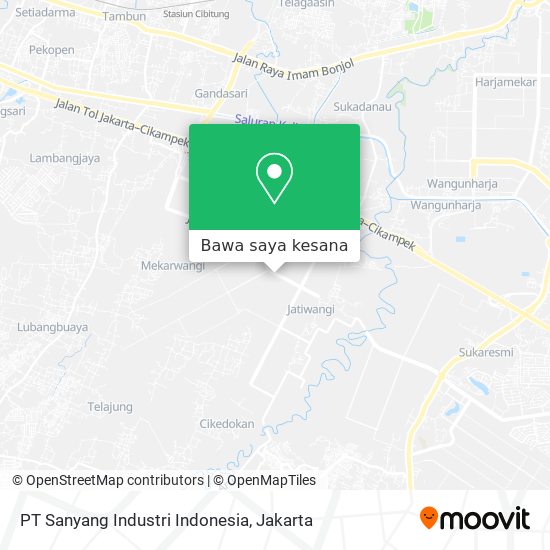 Peta PT Sanyang Industri Indonesia