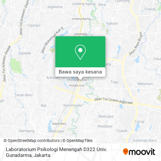 Peta Laboratorium Psikologi Menengah D322 Univ. Gunadarma