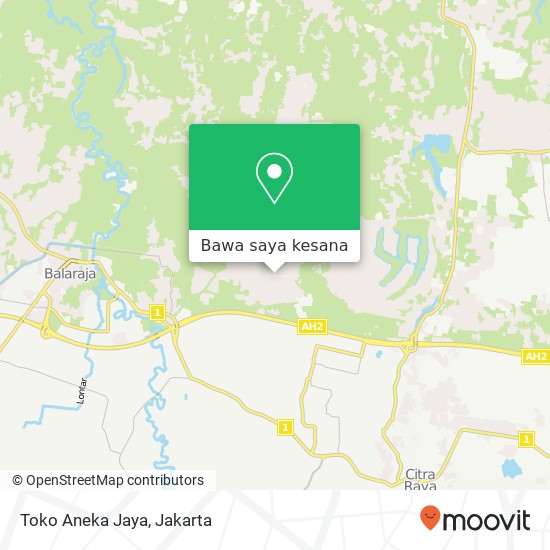 Peta Toko Aneka Jaya, Jalan Aglaonema Raya Sindang Jaya