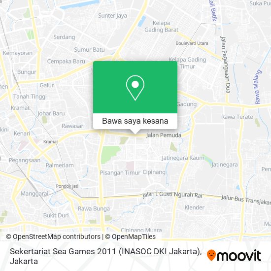 Peta Sekertariat Sea Games 2011 (INASOC DKI Jakarta)