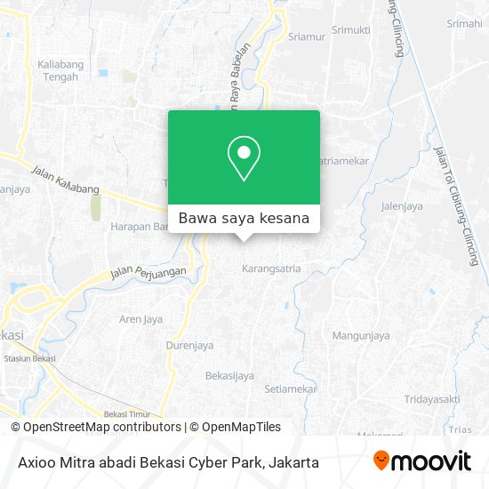 Peta Axioo Mitra abadi Bekasi Cyber Park