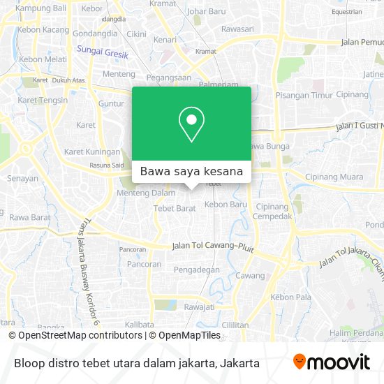 Peta Bloop distro tebet utara dalam jakarta