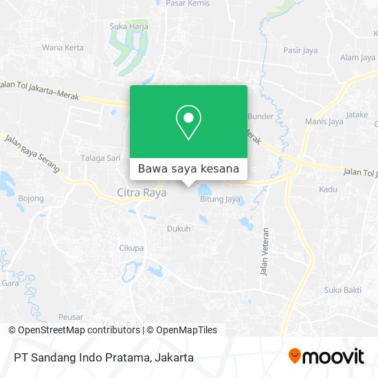 Peta PT Sandang Indo Pratama