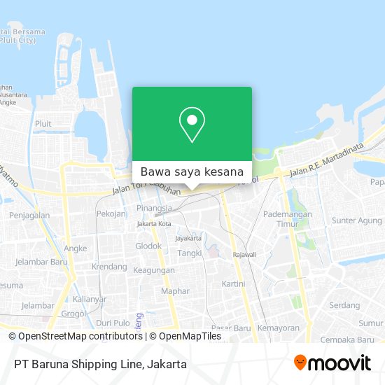 Peta PT Baruna Shipping Line