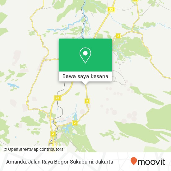 Peta Amanda, Jalan Raya Bogor Sukabumi