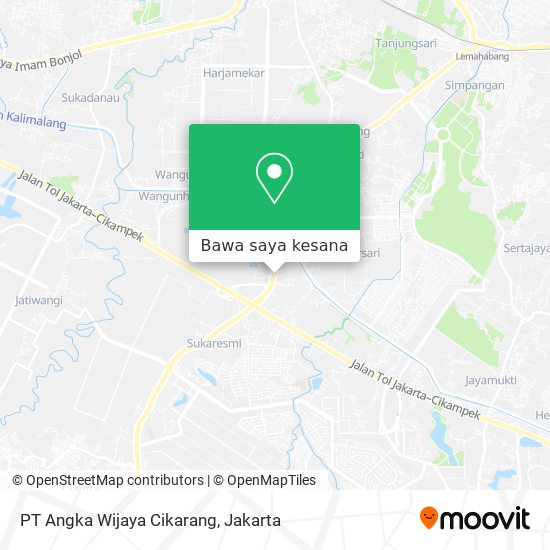 Peta PT Angka Wijaya Cikarang