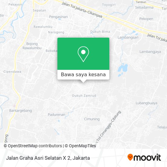 Peta Jalan Graha Asri Selatan X 2