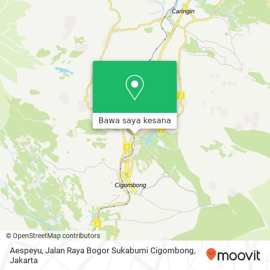 Peta Aespeyu, Jalan Raya Bogor Sukabumi Cigombong