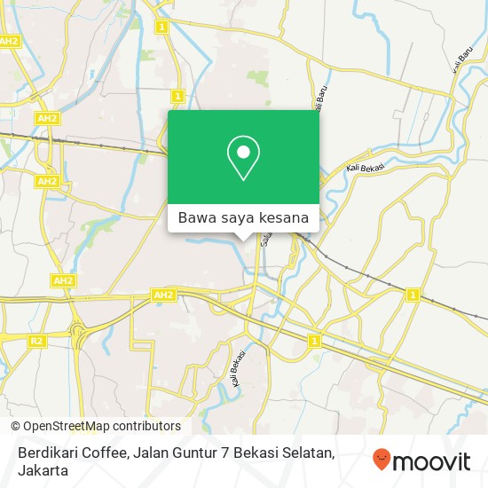 Peta Berdikari Coffee, Jalan Guntur 7 Bekasi Selatan