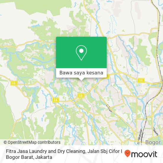 Peta Fitra Jasa Laundry and Dry Cleaning, Jalan Sbj Cifor I Bogor Barat