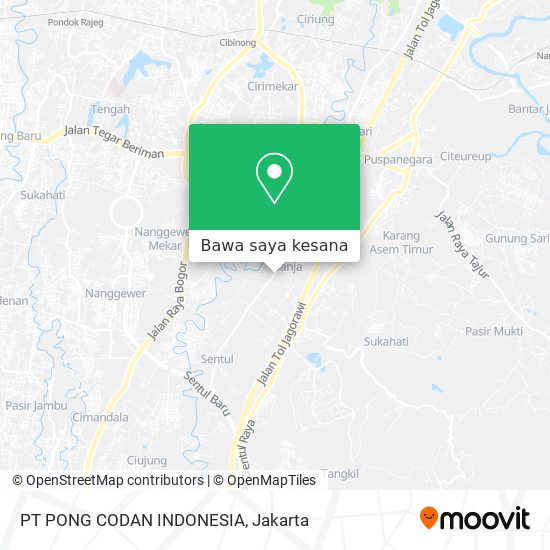 Peta PT PONG CODAN INDONESIA