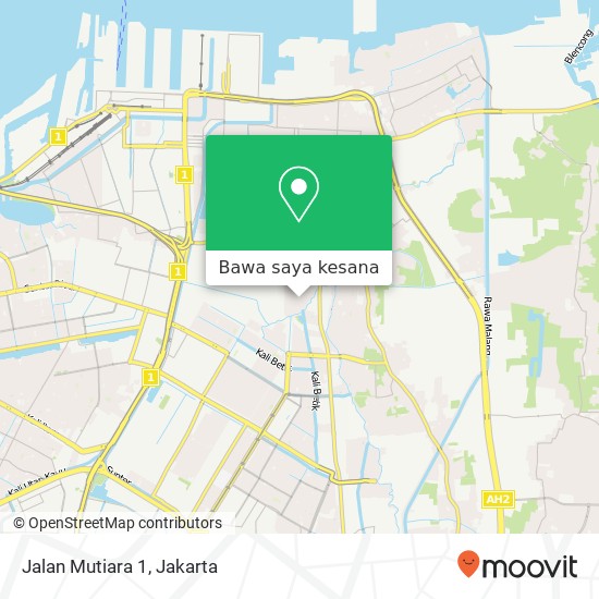 Peta Jalan Mutiara 1, Koja